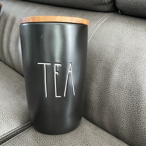 Rae Dunn Black Tea Canister